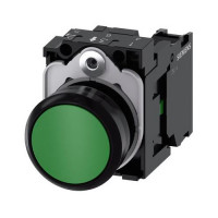 PUSHBUTTON 22mm GREEN 1no